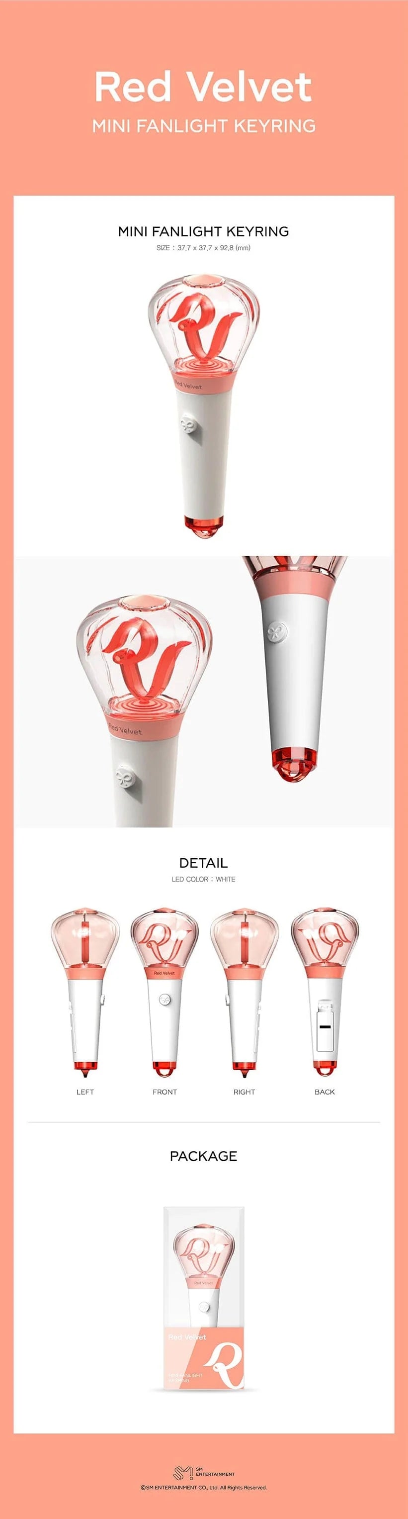 Red Velvet - MINI FANLIGHT KEYRING