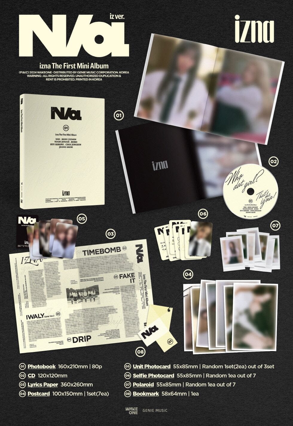 izna - [N/a] 1st Mini Album (Random ver.)