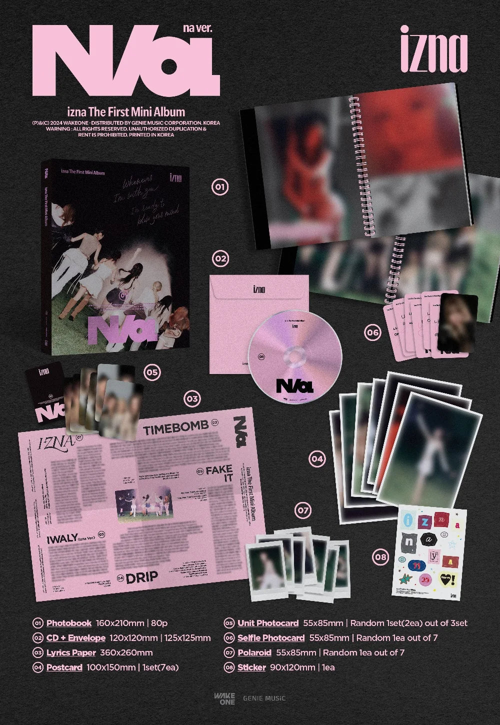 izna - [N/a] 1st Mini Album (Random ver.)