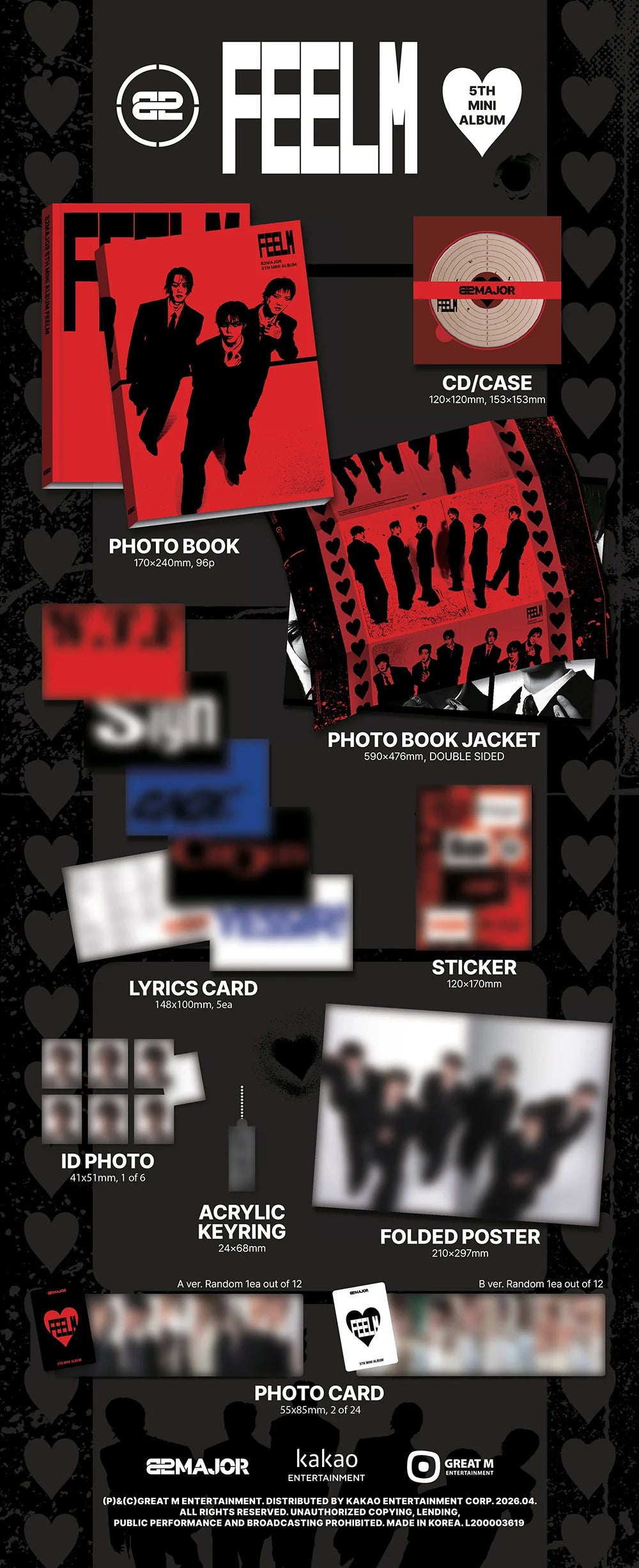 82MAJOR - FEELM [5th Mini Album - Photobook Ver.] ( Random ver.)