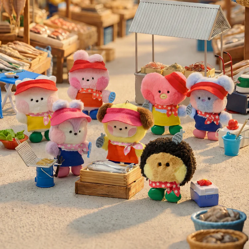 BT21 JAGALCHI MARKET PLUSH KEYRING BUSAN