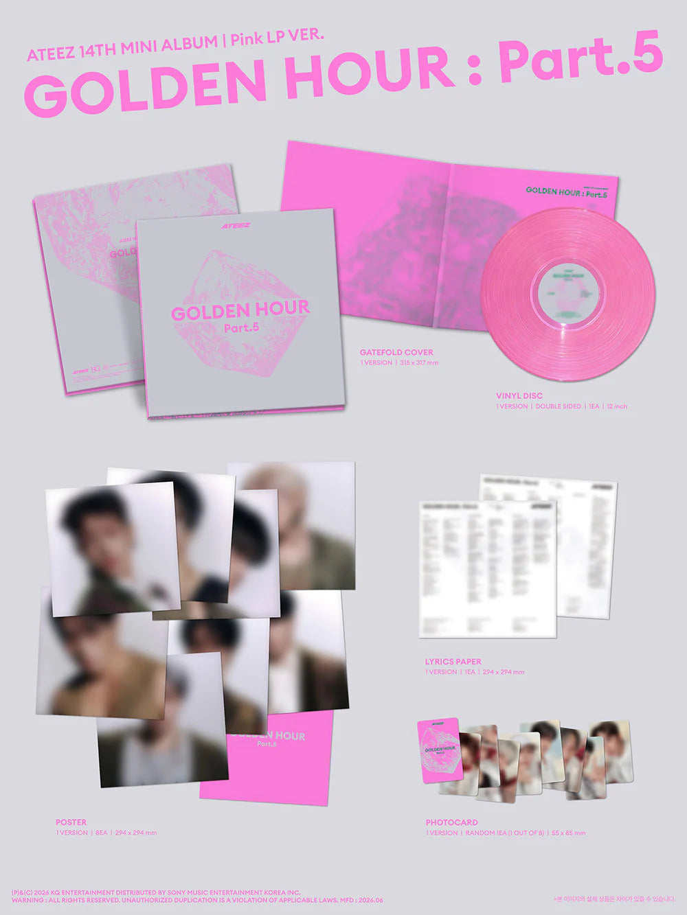 GOLDEN HOUR : Part.5 [14th Mini Album - Pink LP Ver.]
