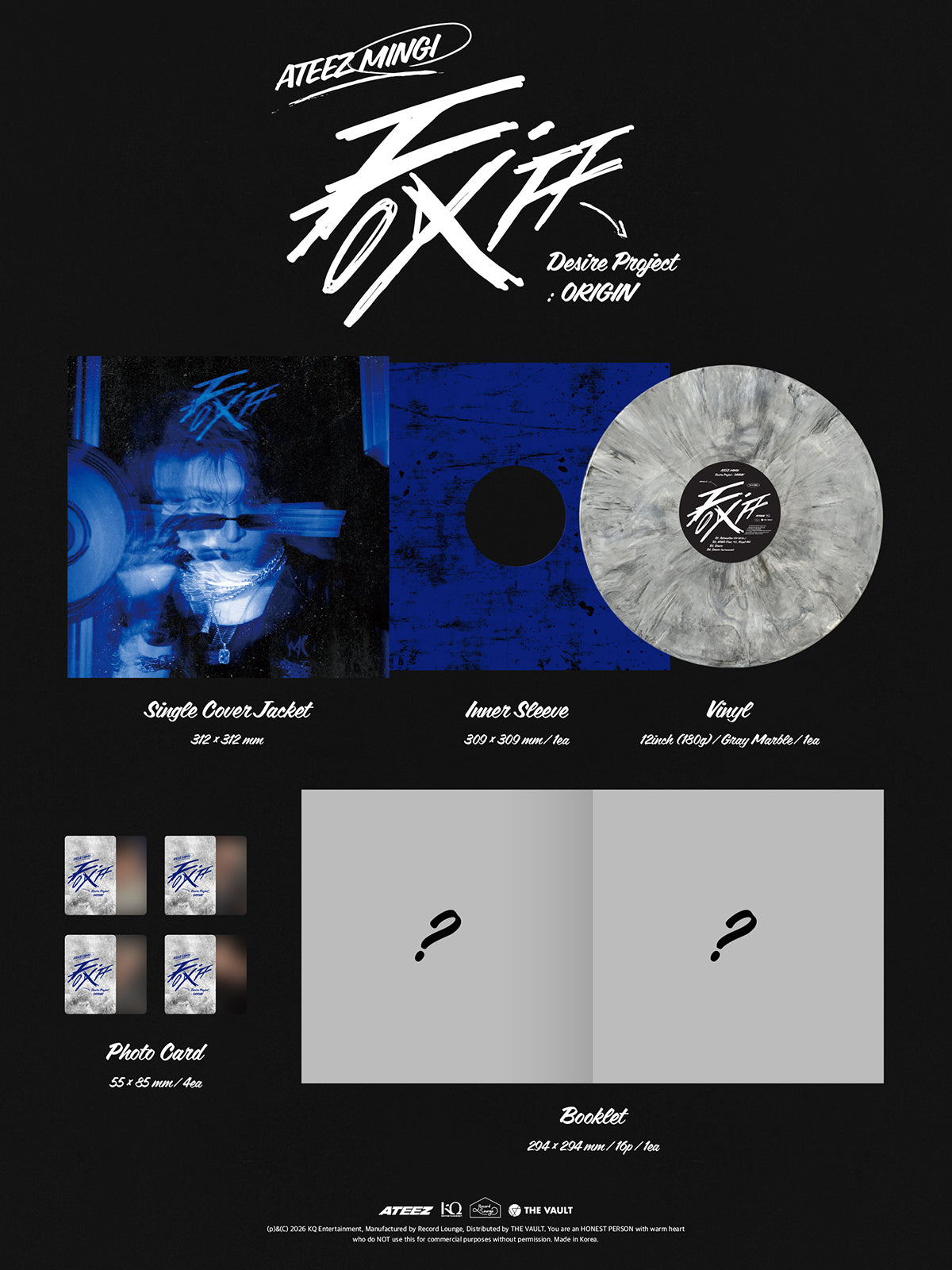 ATEEZ MINGI - FIX OFF Desire Project: ORIGIN [Vinyl]