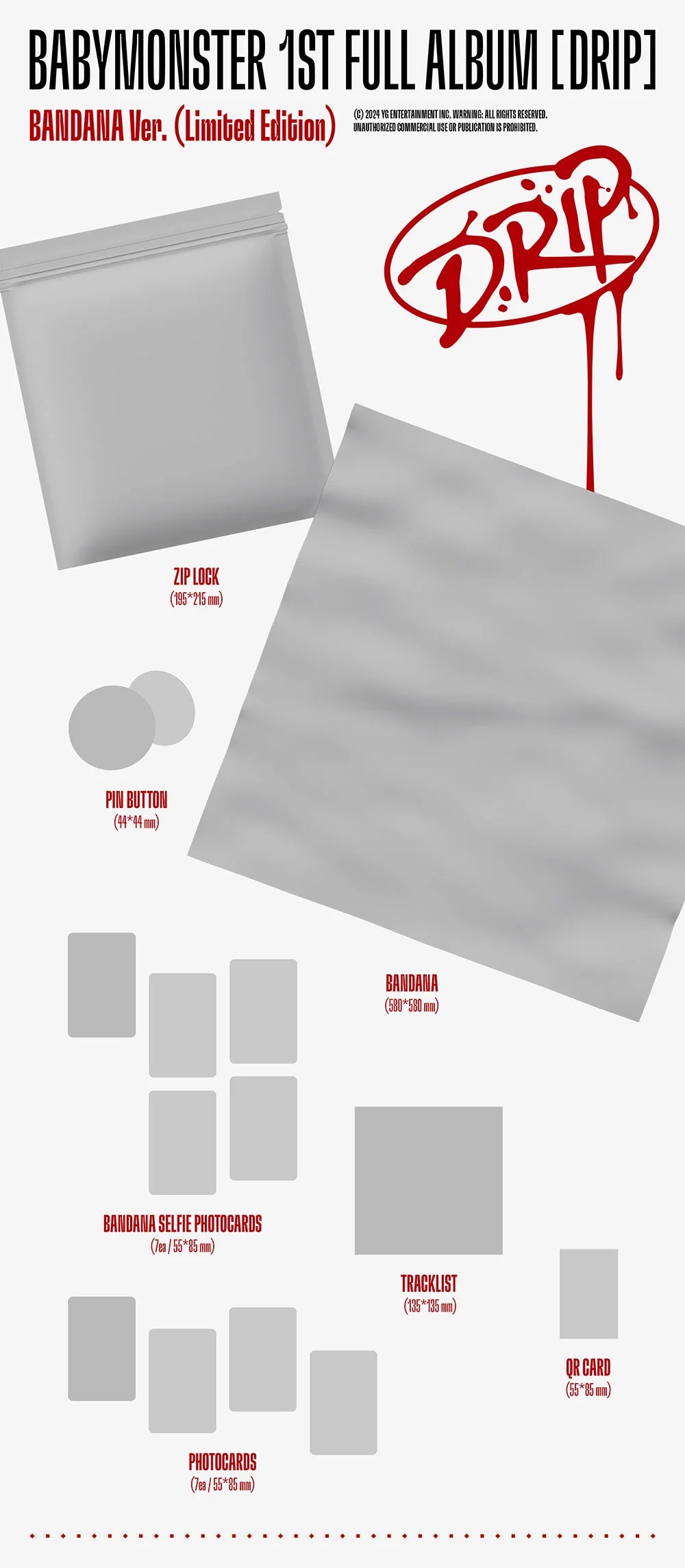 BABYMONSTER - 1st Full Album [DRIP] (BANDANA Ver.) (Limited Edition)