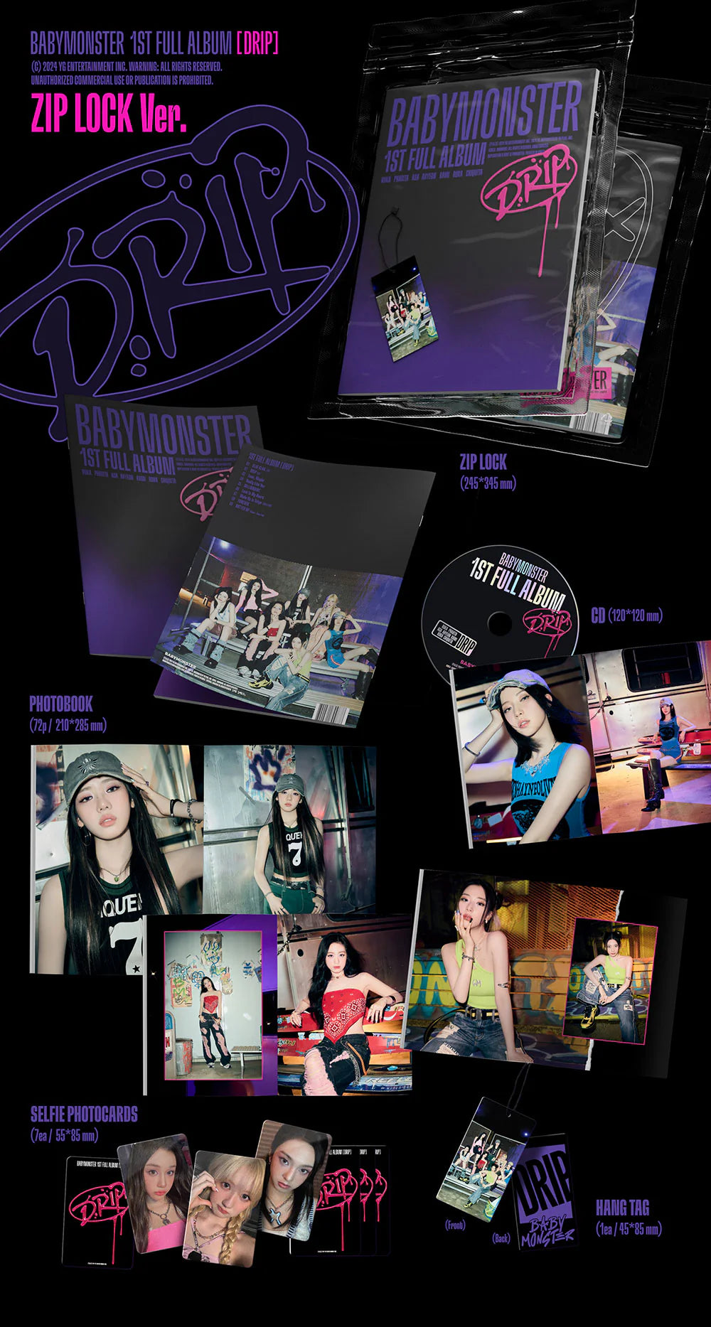 BABYMONSTER - [DRIP] 1st FULL Album (Random ver.)