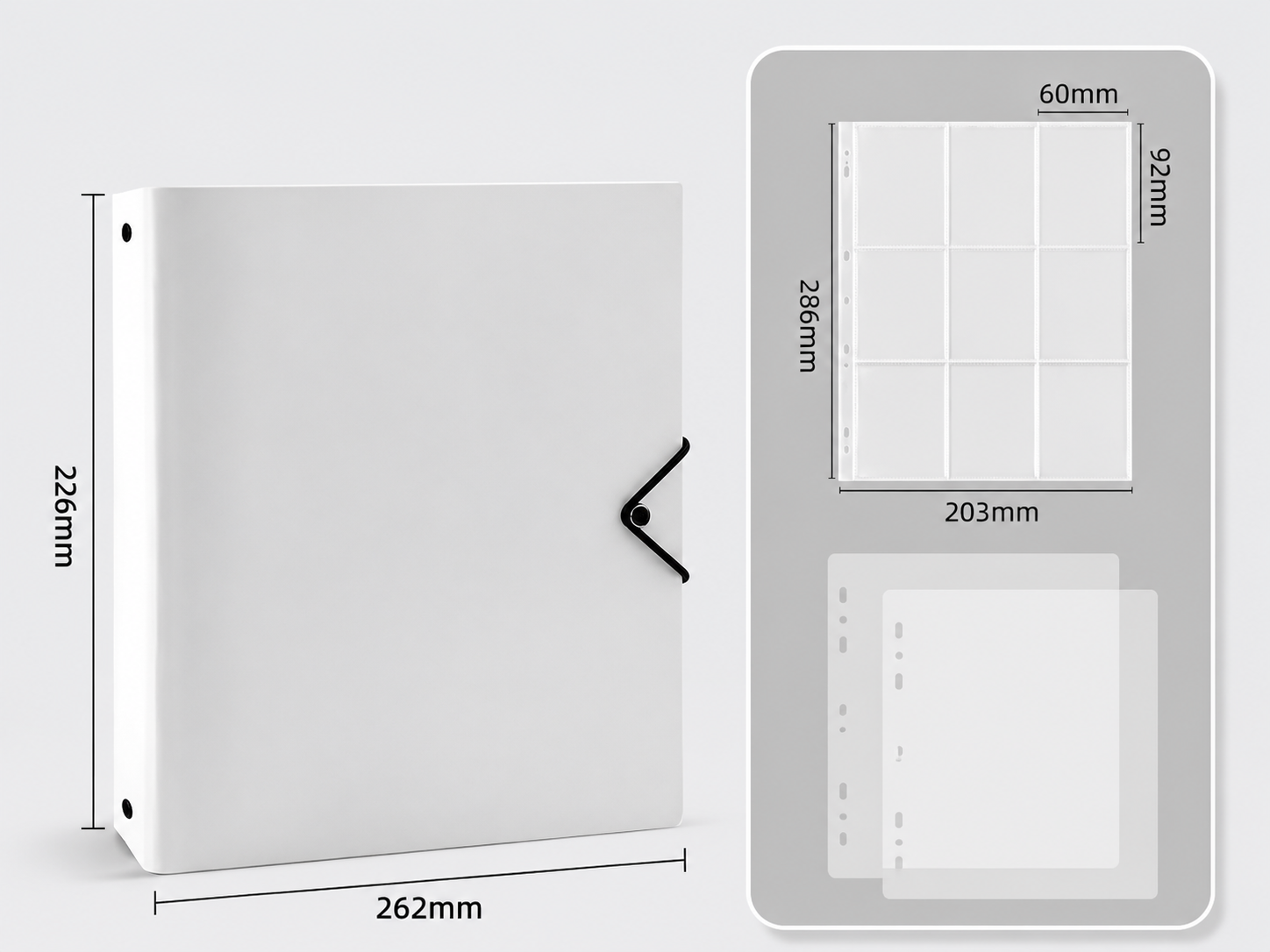 Binder blanco de tapa dura