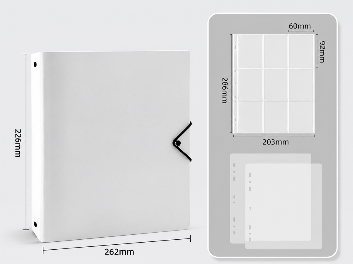 Binder blanco de tapa dura