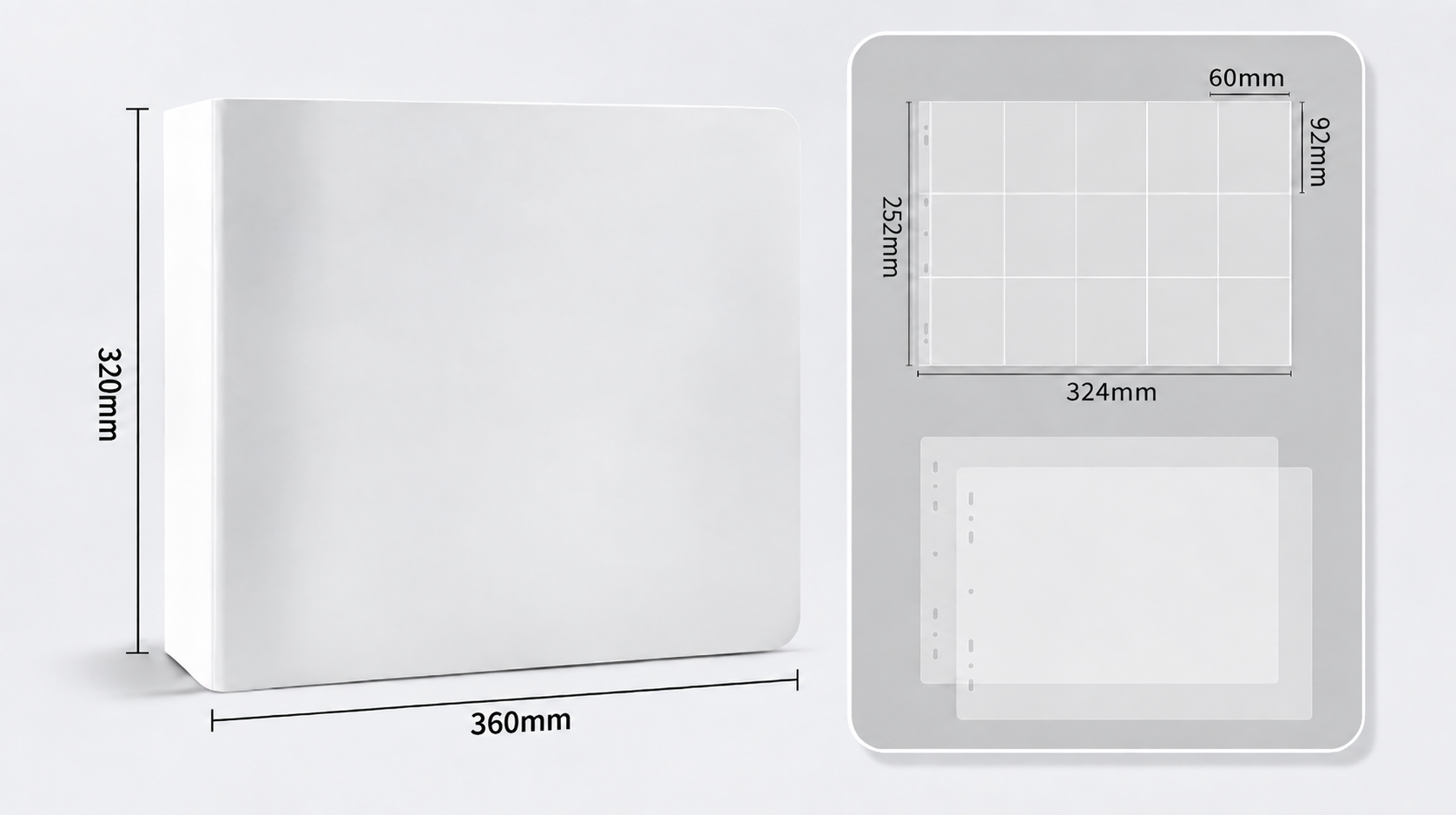 Binder blanco de tapa dura