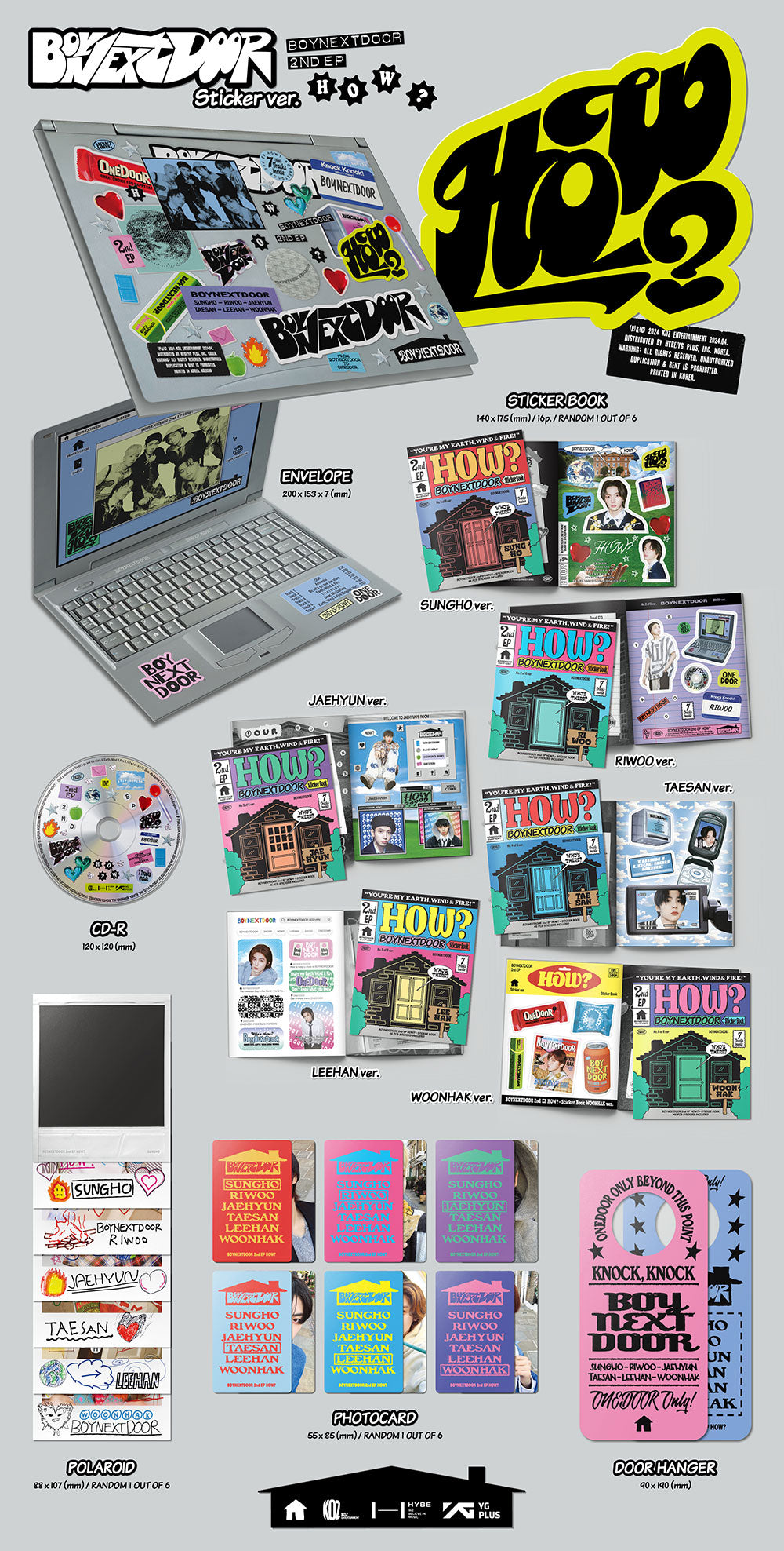 BOYNEXTDOOR - HOW? [2nd EP Album - Sticker Ver.](Random ver.)