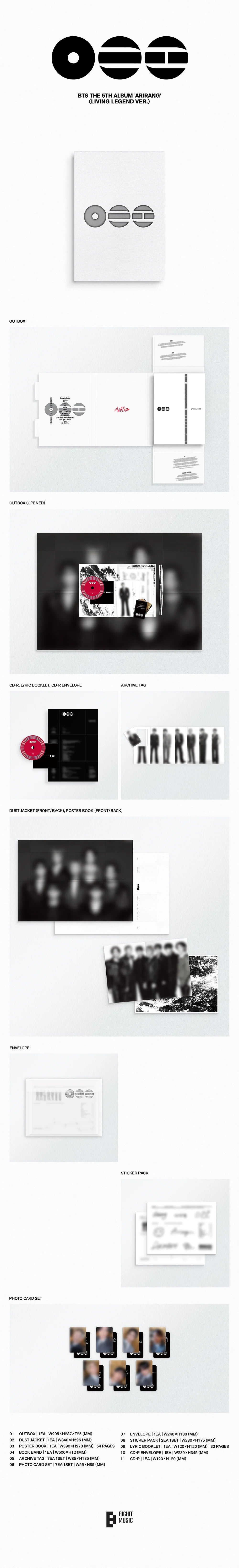BTS - ARIRANG [5th Album - Living Legend ver.]