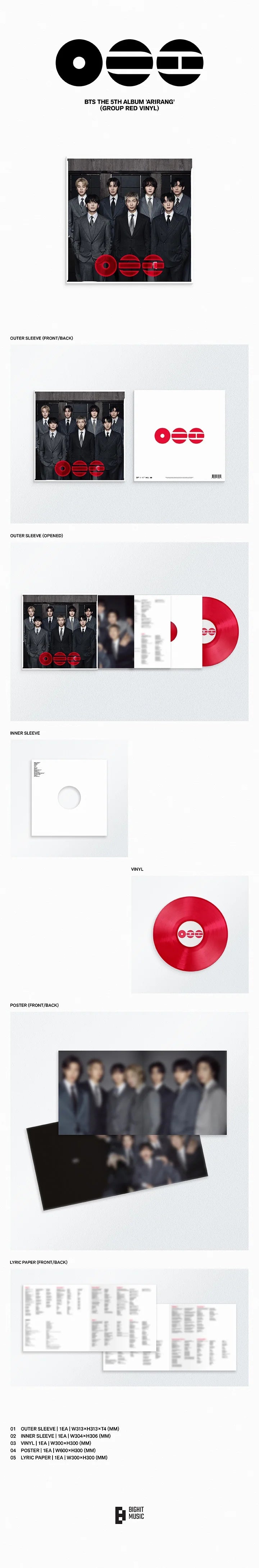 BTS - ARIRANG [5th Album - Standard Vinyl ver.]