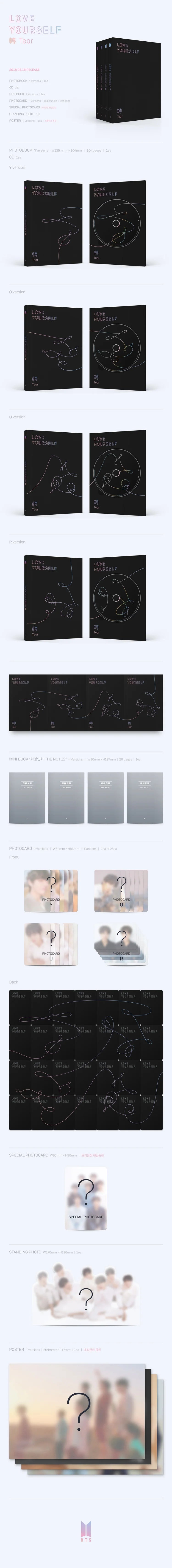 BTS - LOVE YOURSELF 轉 'Tear' (Random ver.)