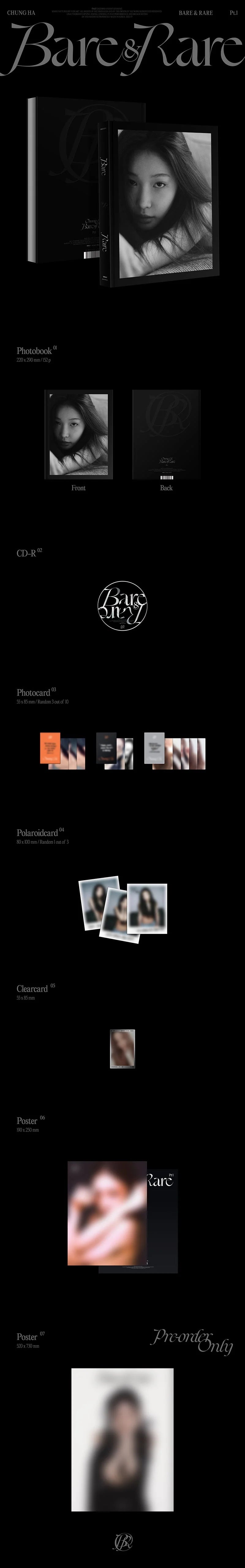 CHUNG HA - Bare&Rare Pt.1 [2nd Studio Album]