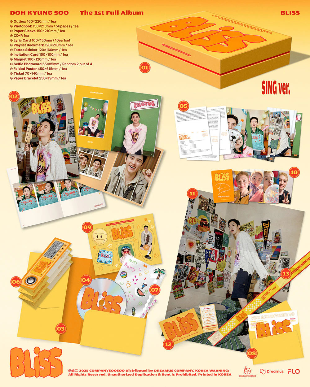 DOH KYUNG SOO (EXO) - The 1st Full Album [BLISS] (Random ver.)