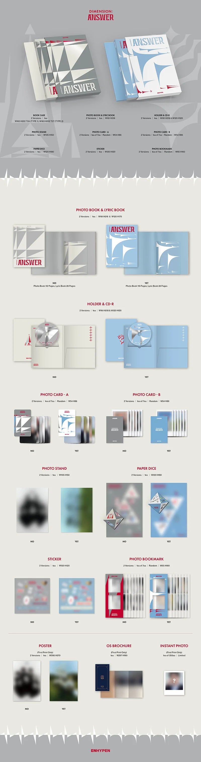 ENHYPEN - DIMENSION : ANSWER [1st Album Repackage] (Random Ver.)