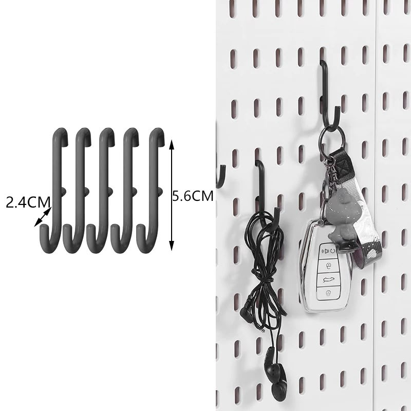 Ganchos metálicos para pegboard