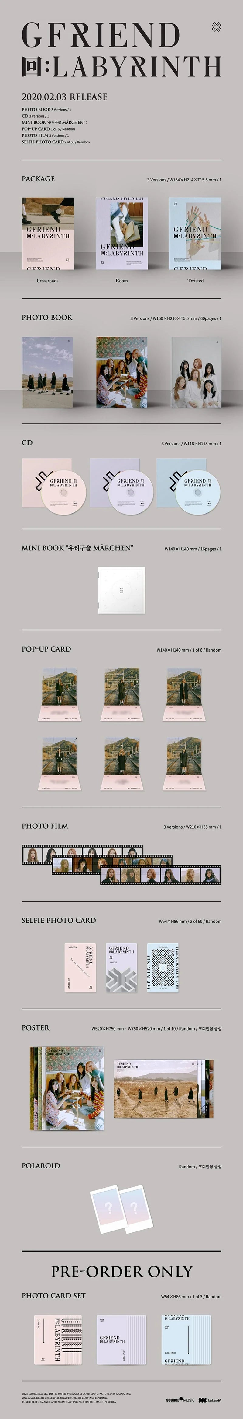 GFRIEND - 回:LABYRINTH [8th Mini Album](Random ver.)