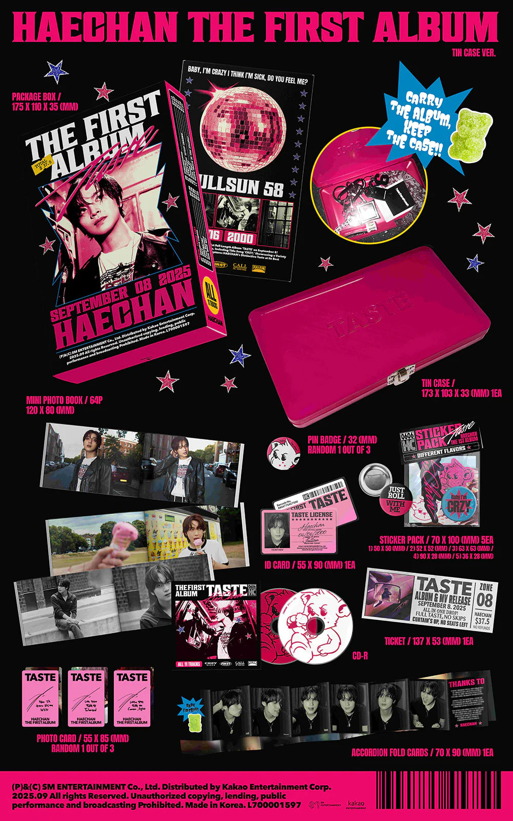 HAECHAN (NCT)  - TASTE [1st Album - Tin Case Ver.]