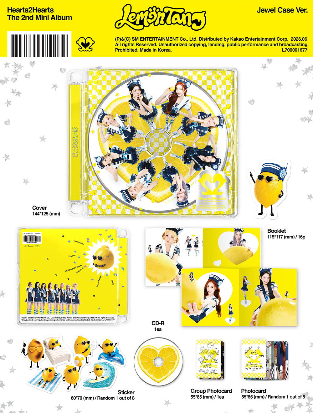 Hearts2Hearts - Lemon Tang [2nd Mini Album - Jewel Case Ver.]