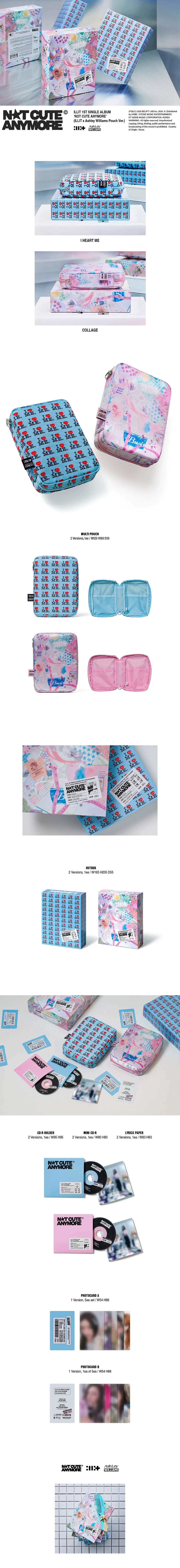 ILLIT - NOT CUTE ANYMORE [1st Single Album - ILLIT x Ashley Williams Pouch Ver.]
