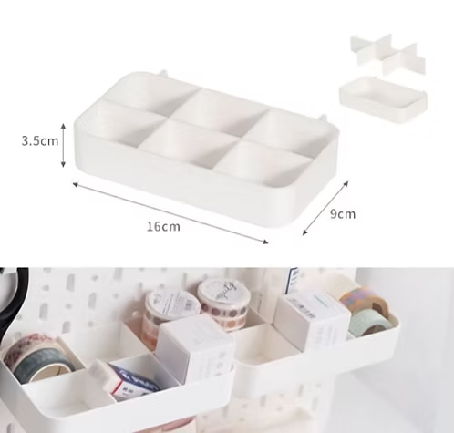 Organizador de 6 espacios para pegboard