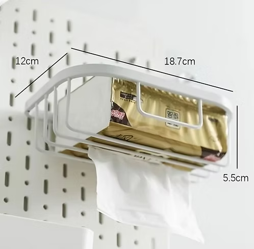 Canasta para toallas en pegboard