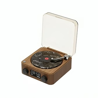 Parlante bluetooth con forma de tocadiscos + ruido