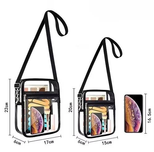 Crossbody transparente pequeño