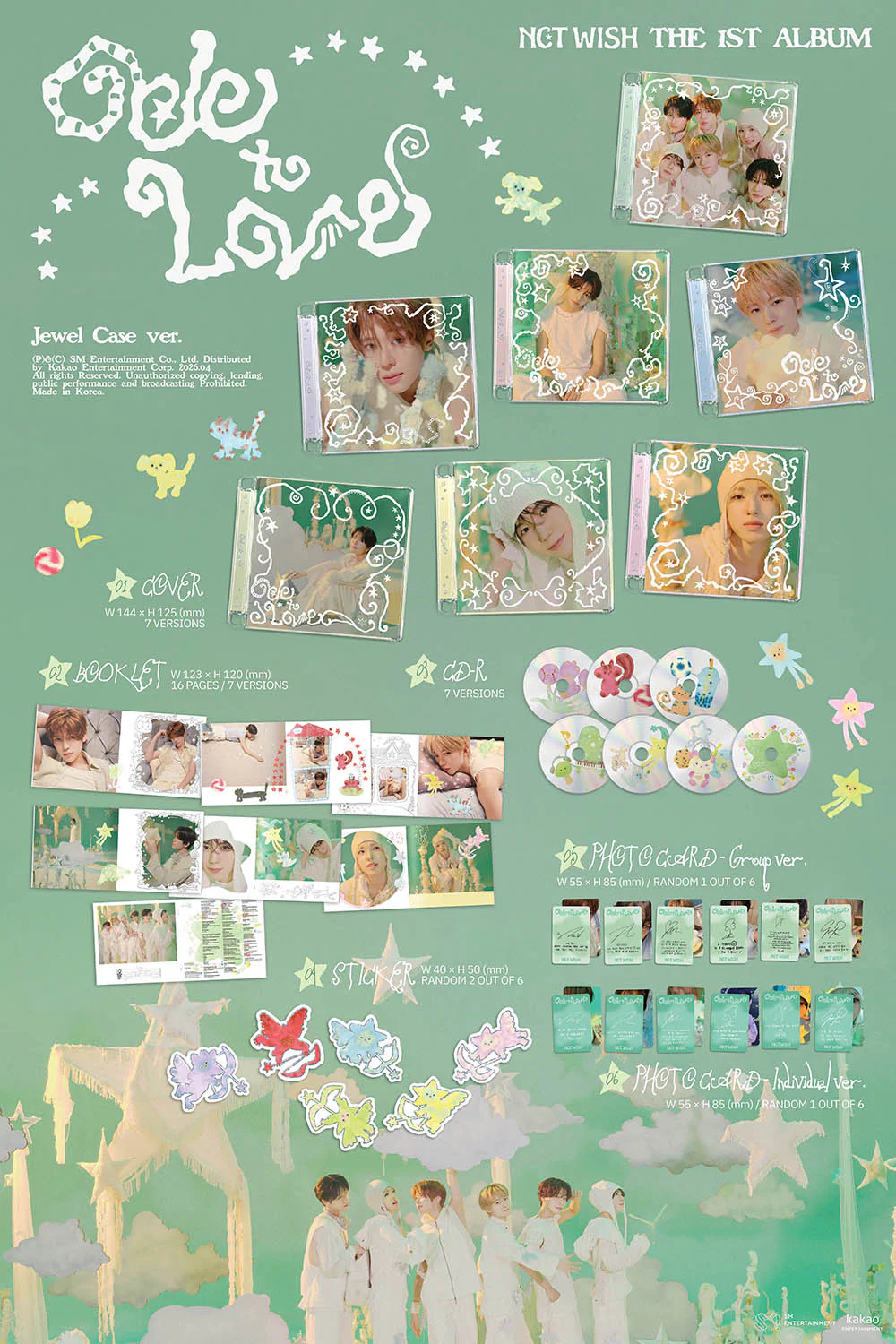 NCT WISH - Ode to Love [1st Album - Jewel Case Ver.]