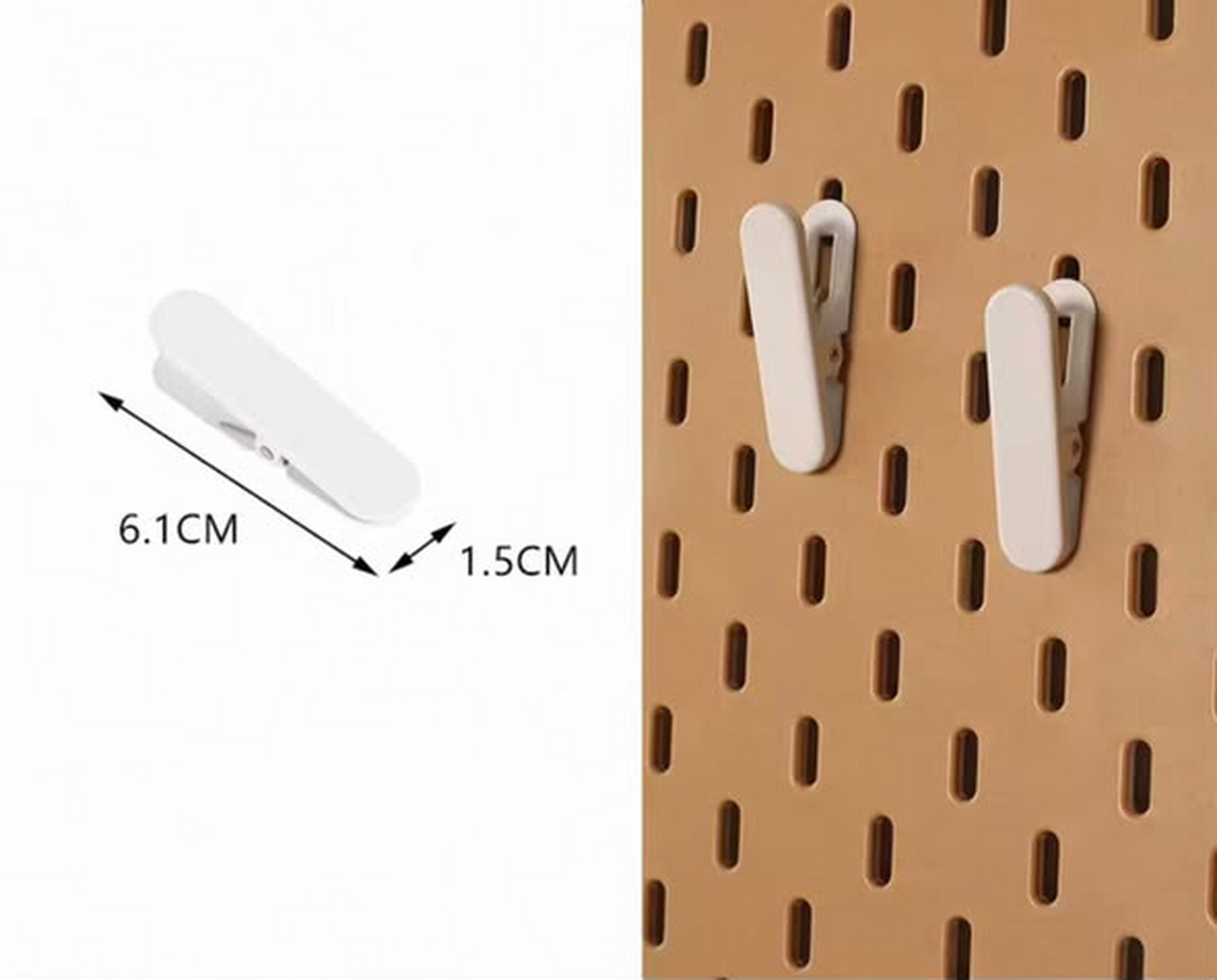 Clips para pegboard