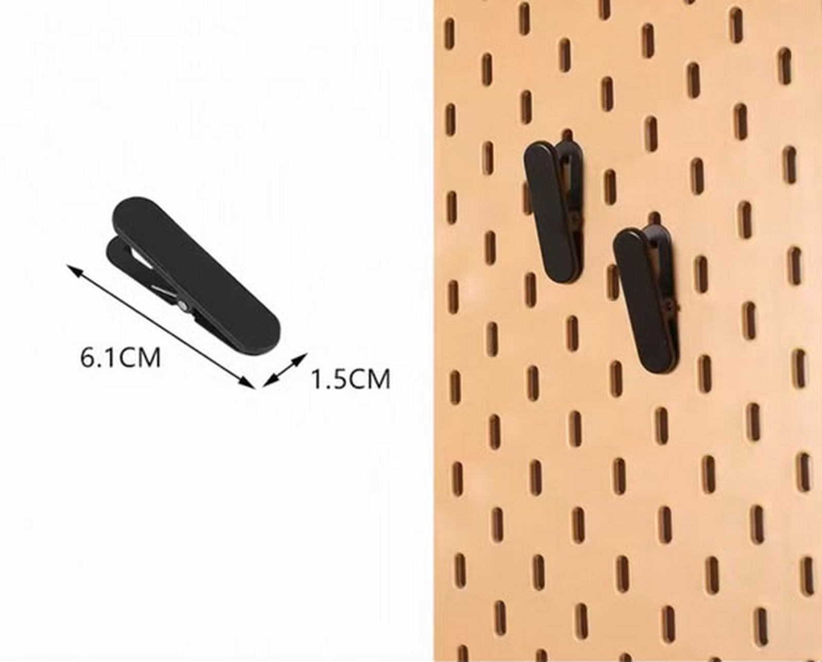 Clips para pegboard