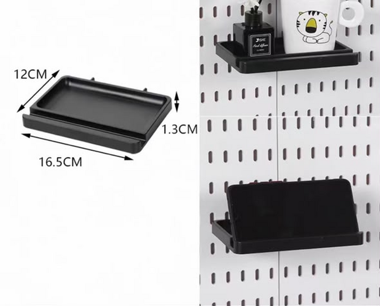 Soporte plano para pegboard