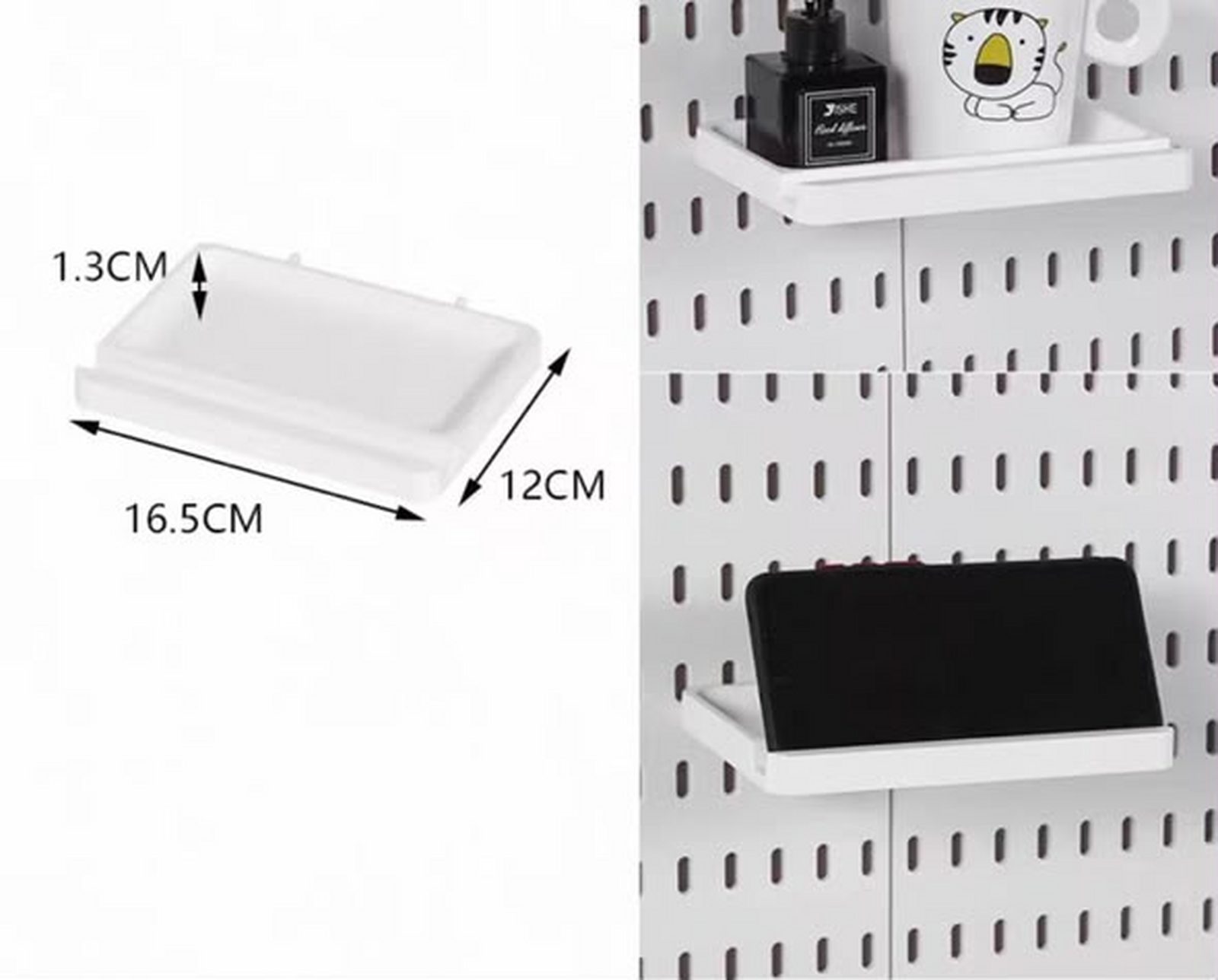 Soporte plano para pegboard