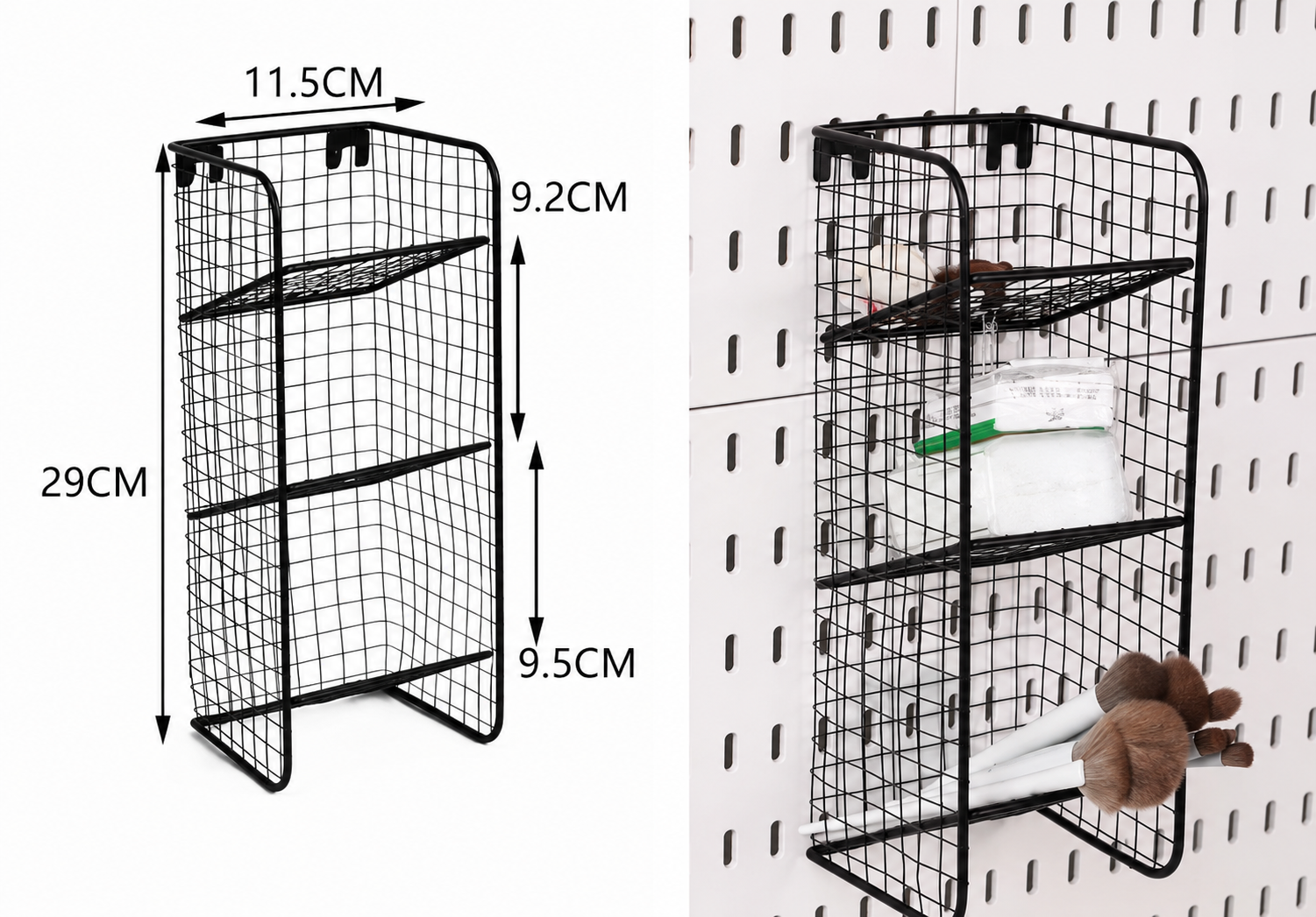 Canastas metálicas para pegboard