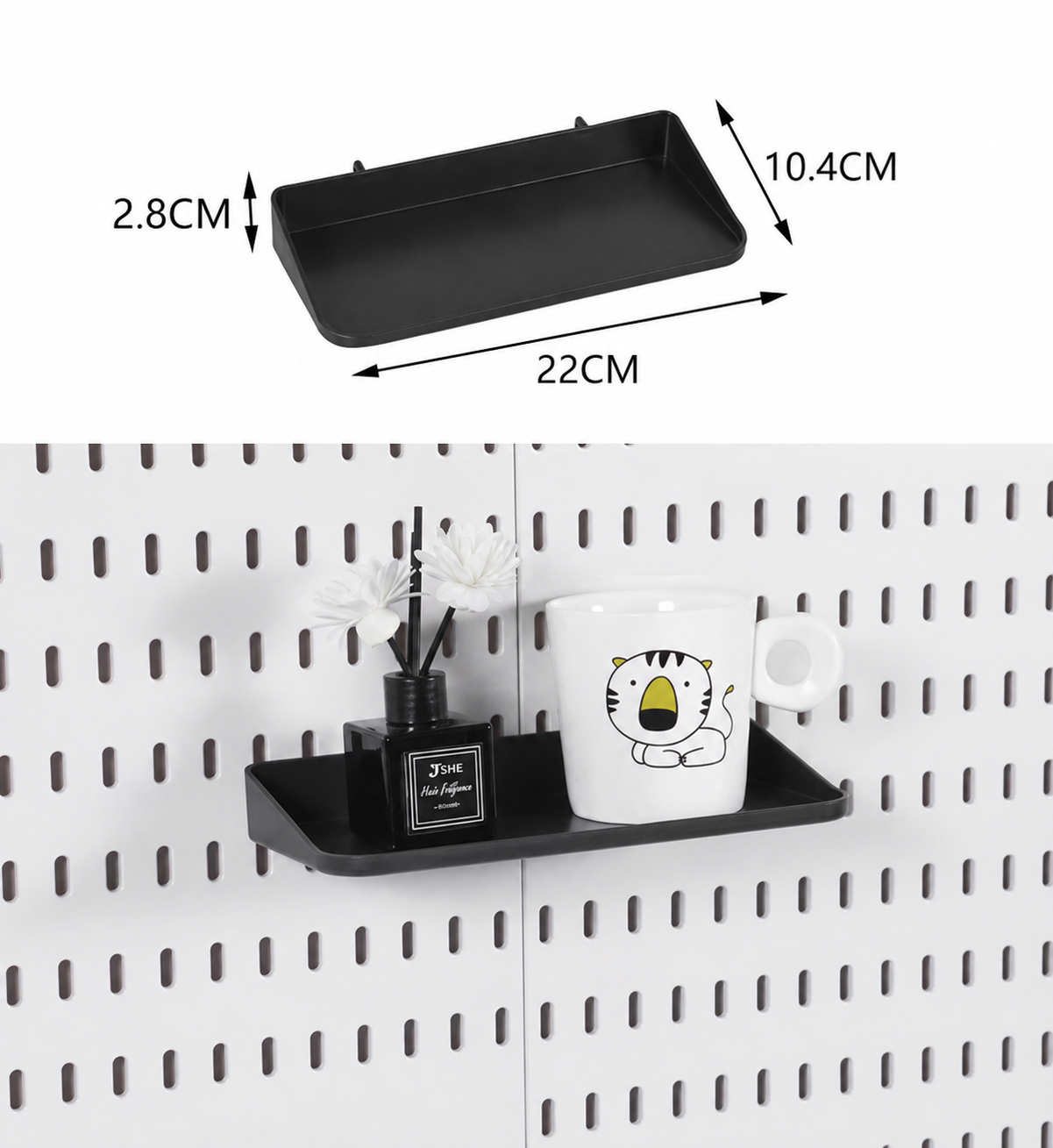 Repisa inclianda para pegboard