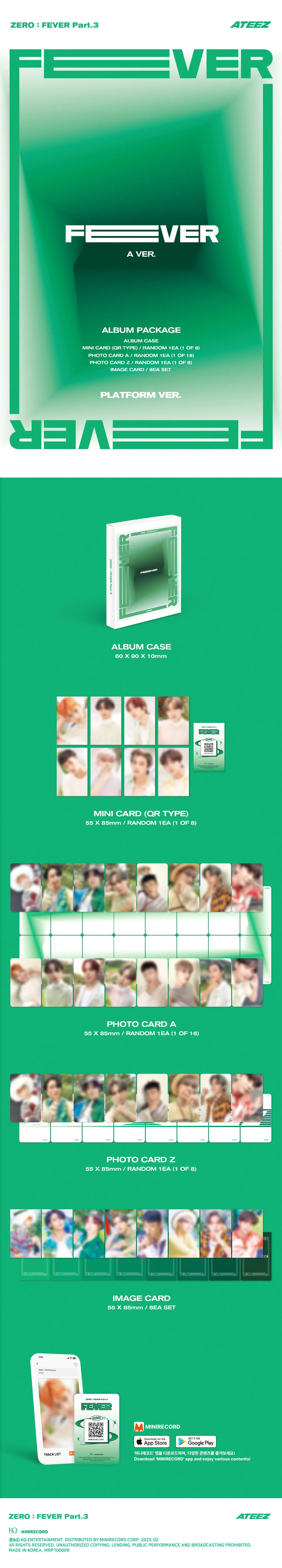 ATEEZ - ZERO : FEVER Part.3 [7th Mini Album - Platform Ver.](Random ver.)