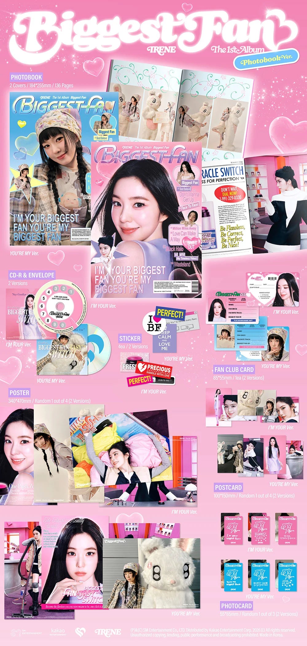 IRENE - Biggest Fan [1st Album - Photobook Ver.](Random ver.)