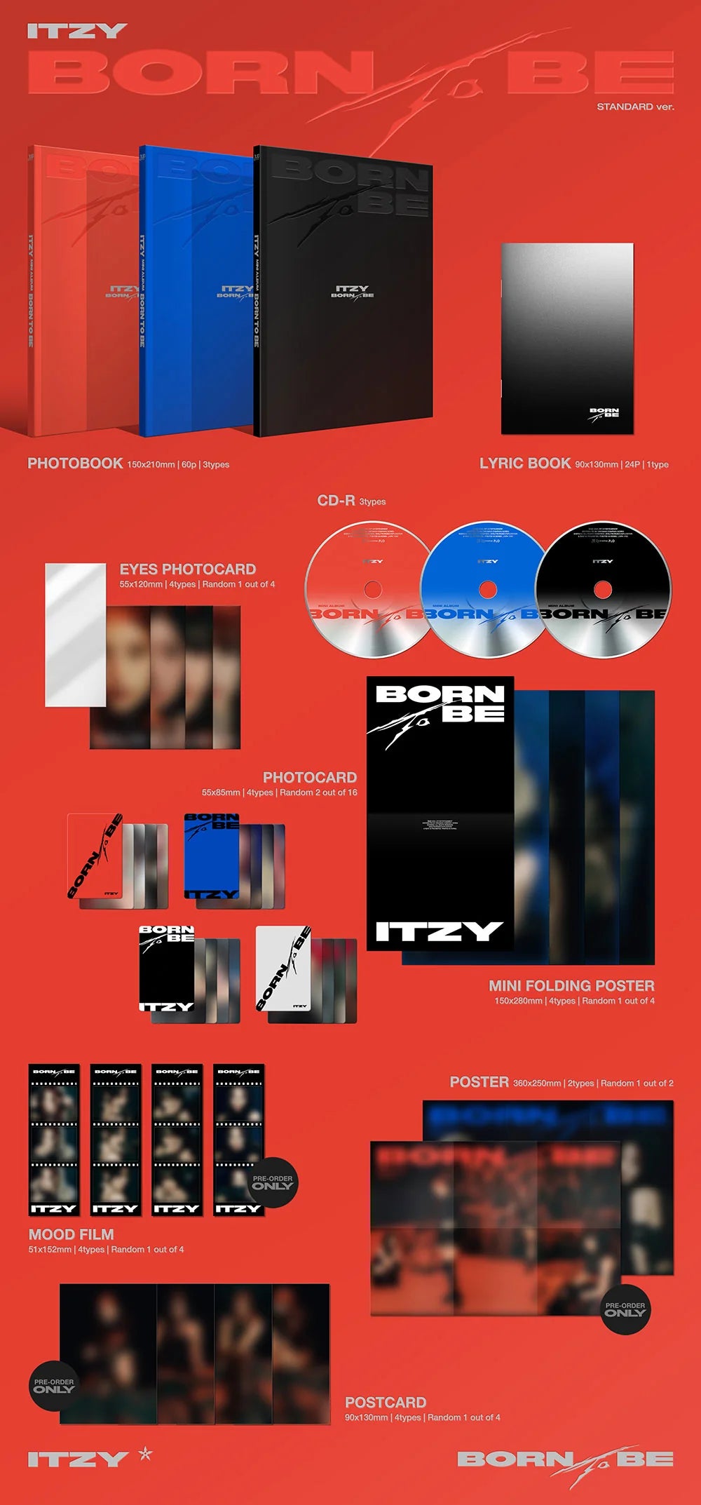 ITZY - BORN TO BE [2nd Album - Standard Ver.](Random ver.)