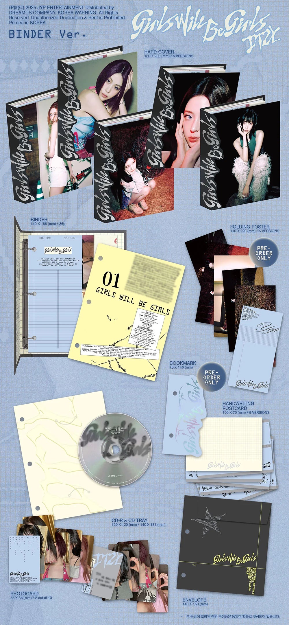 ITZY - Girls Will Be Girls [10th Mini Album - Binder Ver.](Random ver.)