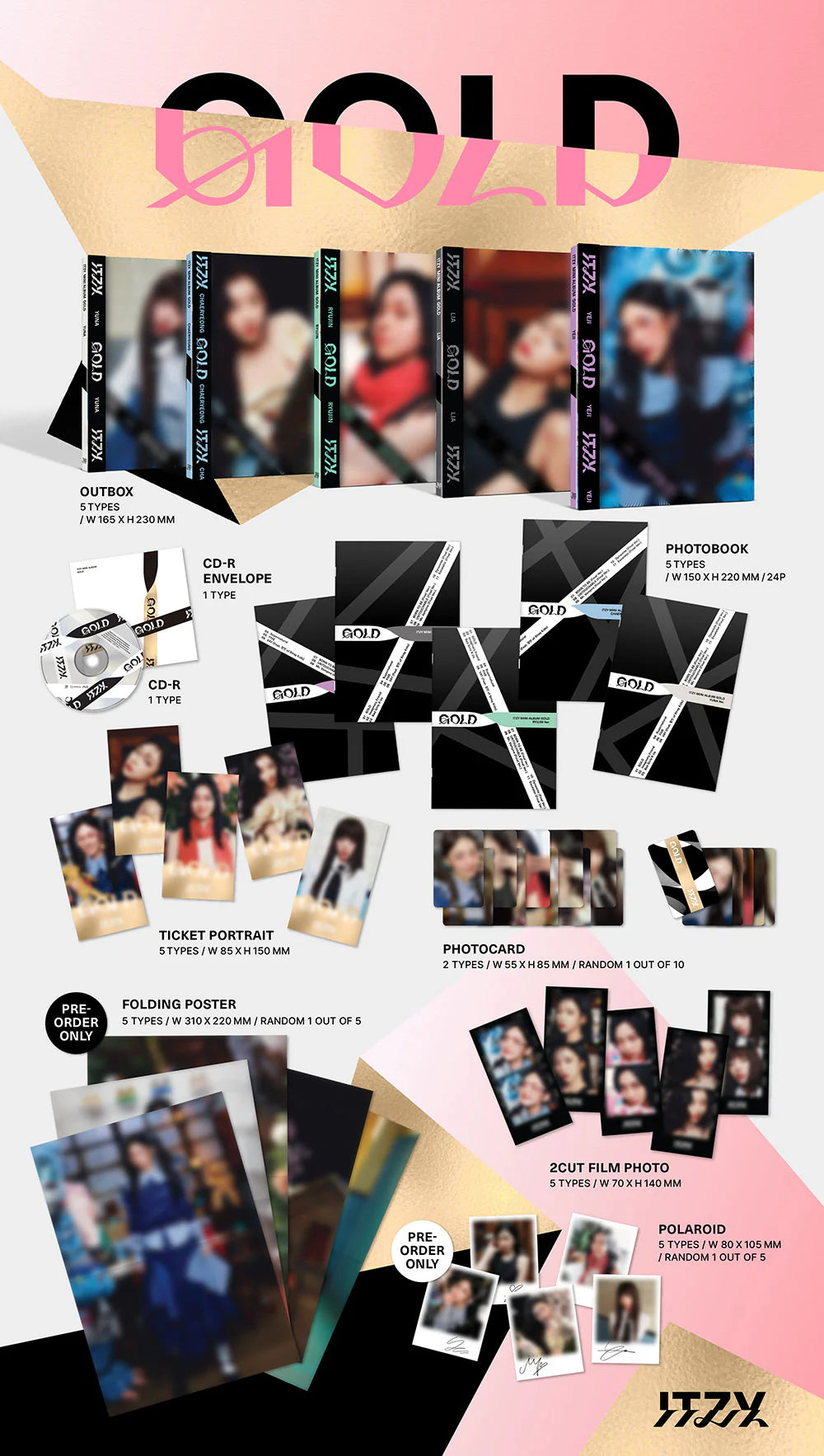 ITZY - GOLD [9th Mini Album - Digipack Ver.](Random ver.)