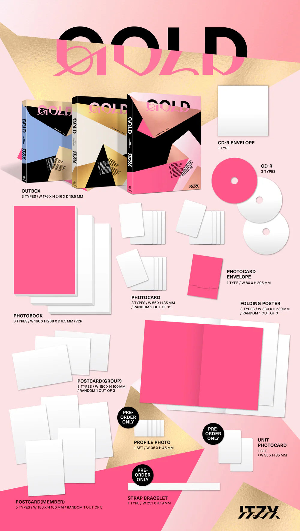ITZY - GOLD [9th Mini Album - Standard Ver.](Random ver.)