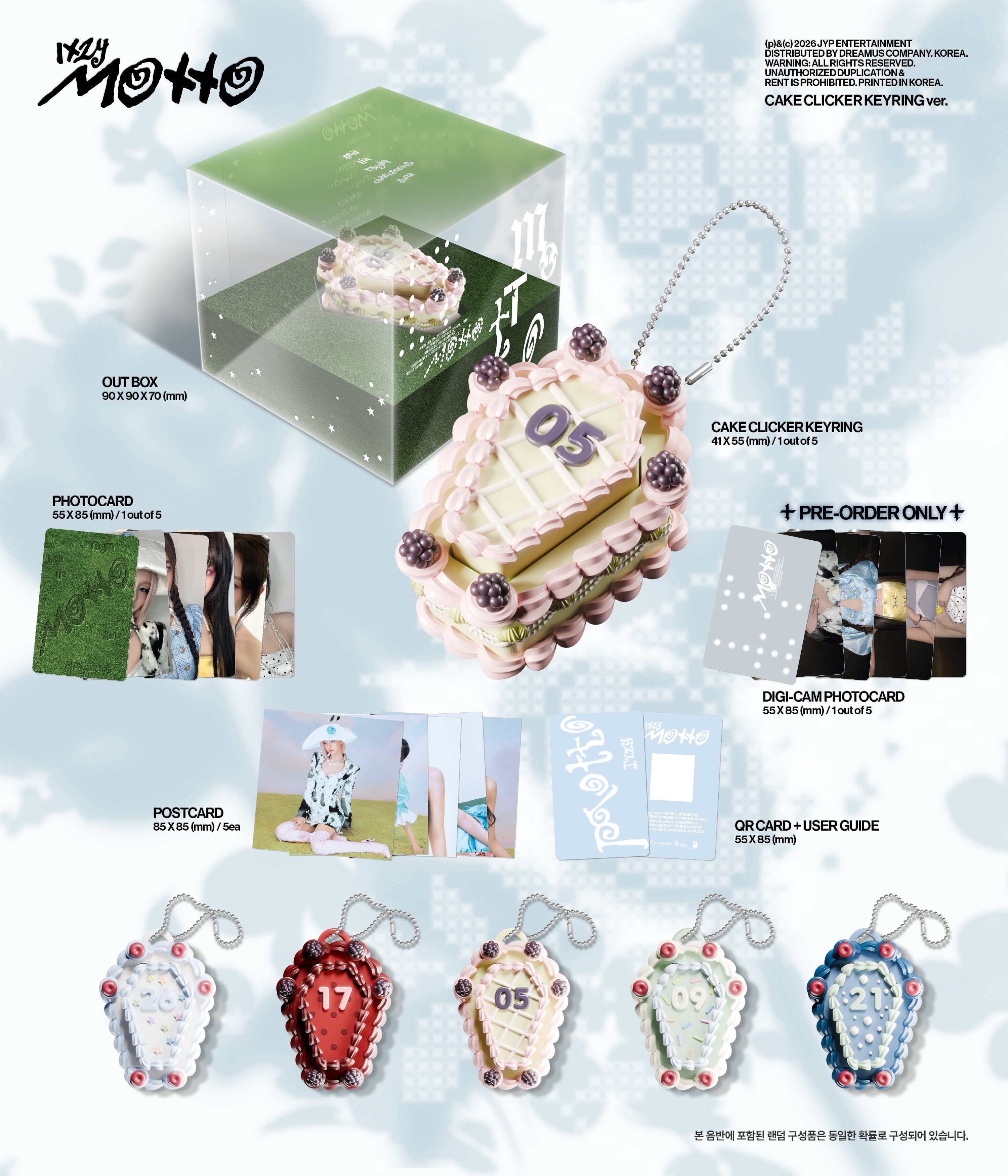 ITZY - Motto [12th Mini Album - Cake Clicker Keyring Ver.]