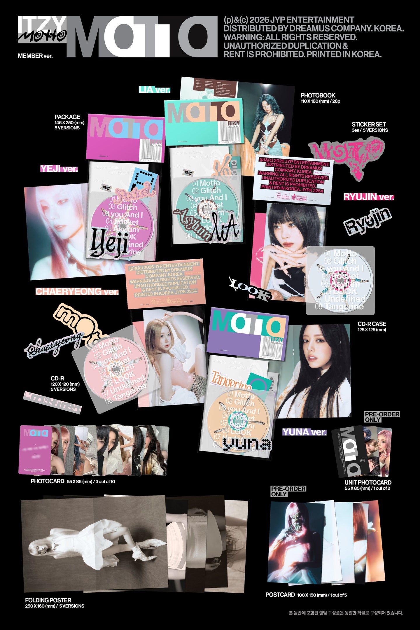 ITZY - Motto [12th Mini Album - Member Ver.] (Random Ver.)