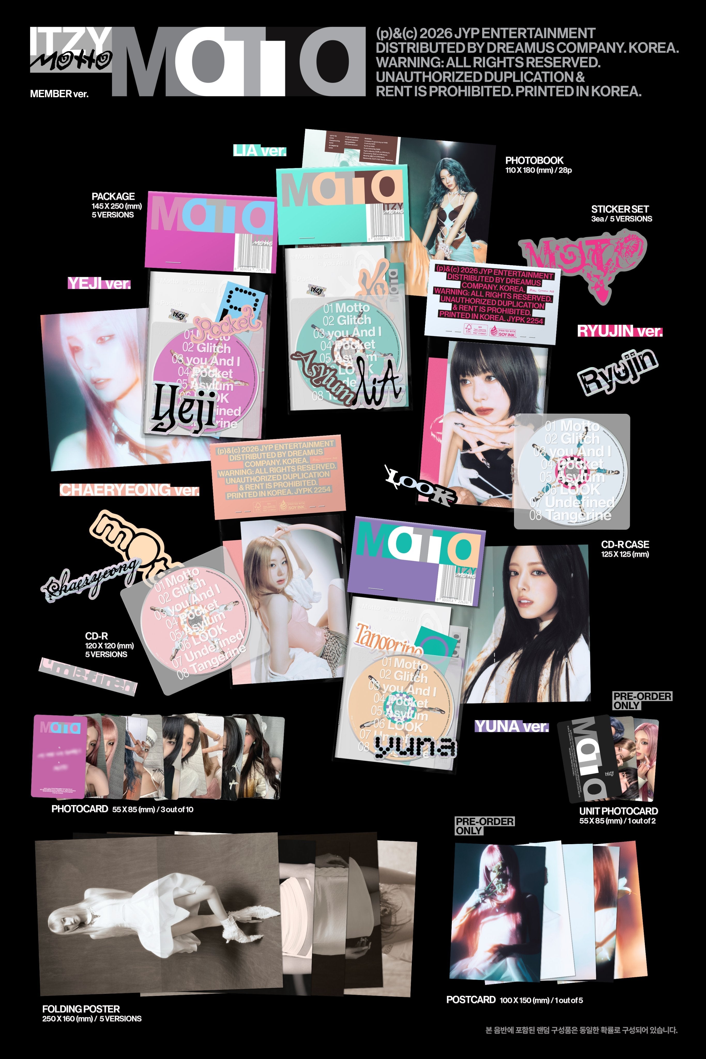 ITZY - Motto [12th Mini Album - Member Ver.] (Random Ver.)