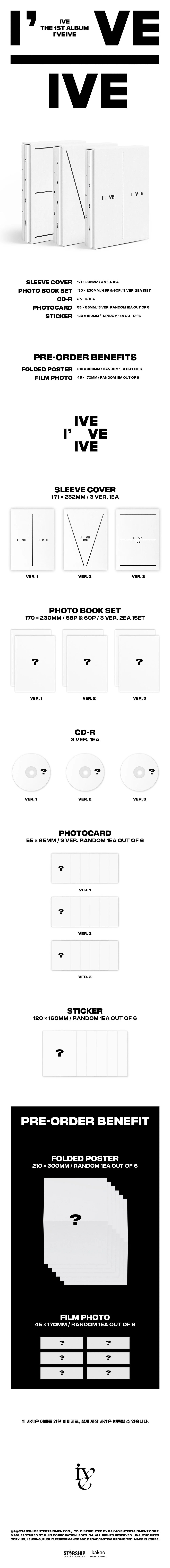 IVE - 1st Album [I've IVE](Random Ver.)