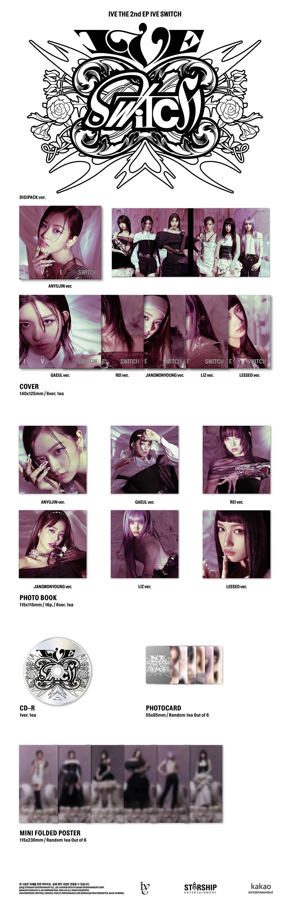 IVE - IVE SWITCH [2nd EP Album - Digipack Ver.](Random ver.)