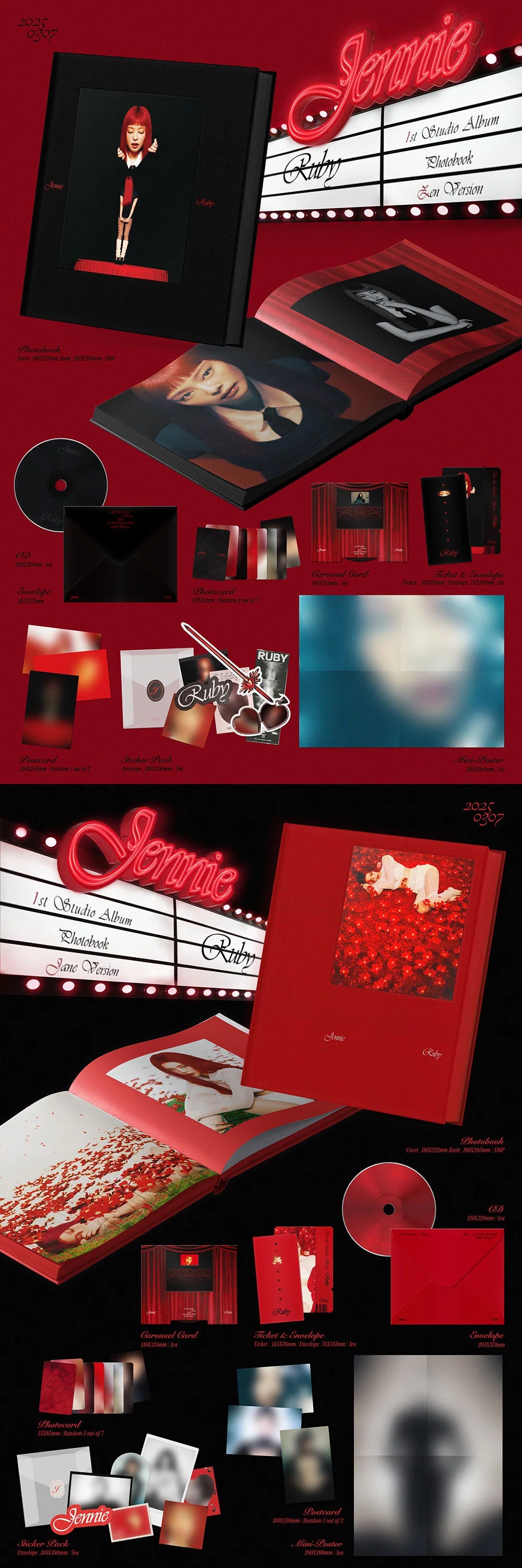 JENNIE - [RUBY] The 1st Studio Album Photobook (Random ver.)