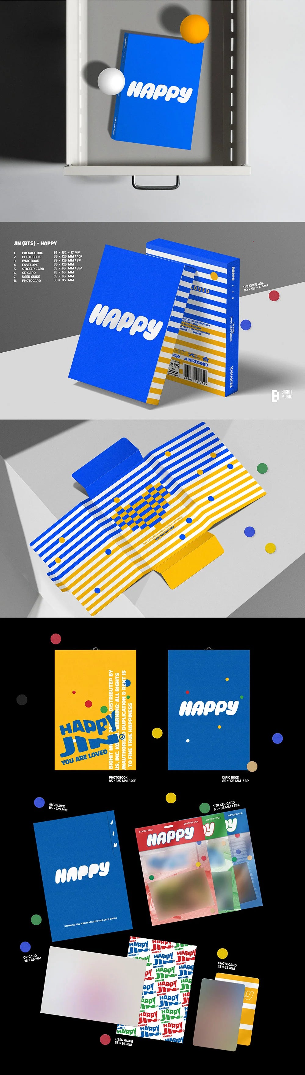JIN (BTS) Album - Happy (Weverse Album Ver.)