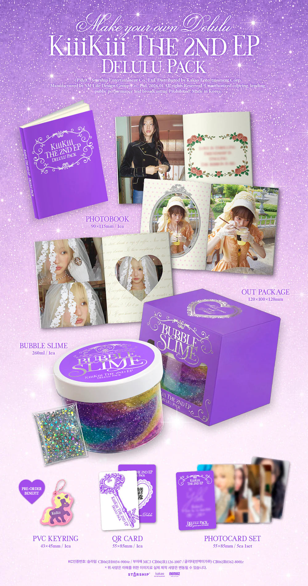 KiiiKiii - Delulu Pack [2nd EP Album - Bubble Ver.]