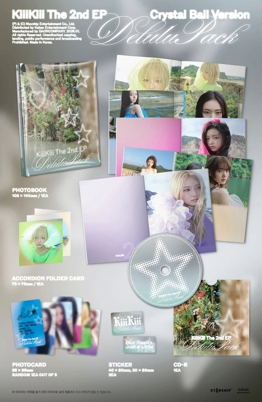 KiiiKiii - The 2nd EP [Delulu Pack] (Crystal Ball Ver.)